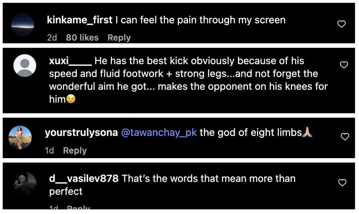 Comments from Instagram